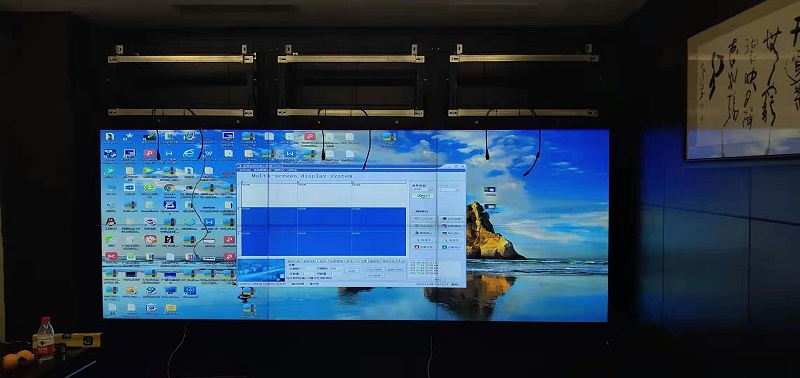 百佳華無縫拼接屏項目前維護液壓支架安裝效果圖 百佳華無縫拼接屏項目前維護液壓支架安裝效果圖