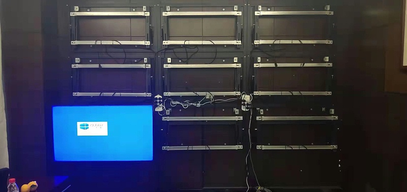 百佳華無縫拼接屏項目前維護液壓支架安裝效果圖 百佳華無縫拼接屏項目前維護液壓支架安裝效果圖