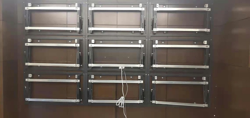 百佳華無縫拼接屏項目前維護液壓支架安裝效果圖 百佳華無縫拼接屏項目前維護液壓支架安裝效果圖