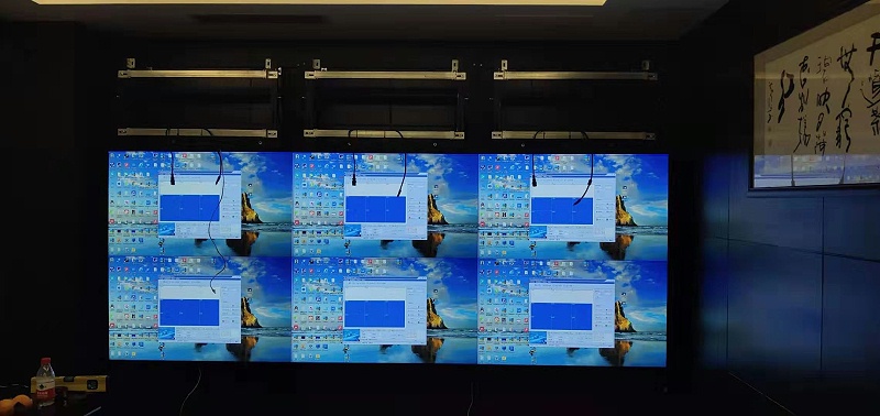 百佳華無縫拼接屏項目前維護液壓支架安裝效果圖 百佳華無縫拼接屏項目前維護液壓支架安裝效果圖